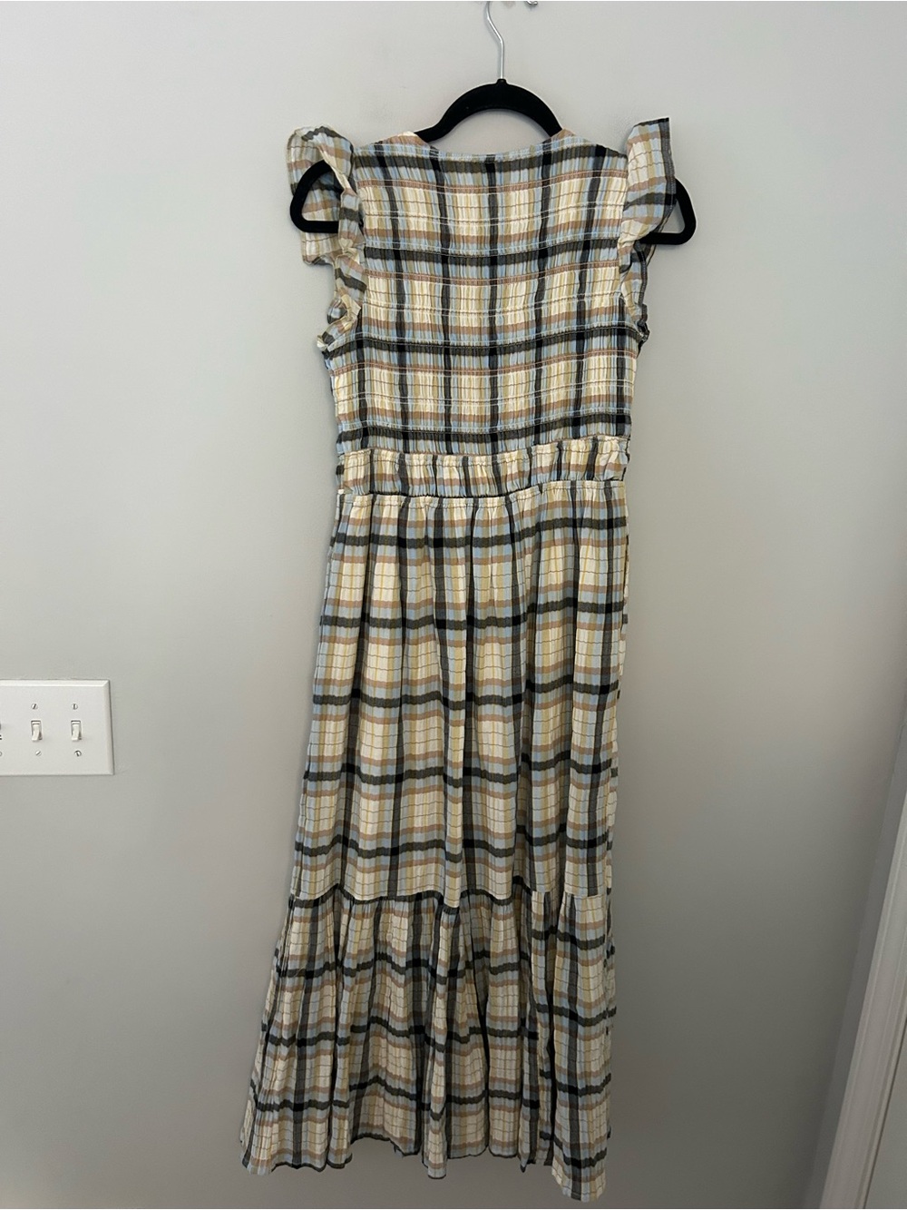 Anthropologie Peregrine Midi Dress Plaid Multicolor - Picture 4 of 8